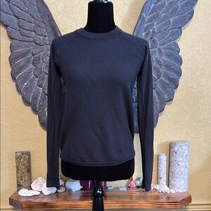 Lululemon Black Knit Crew Neck Sweater